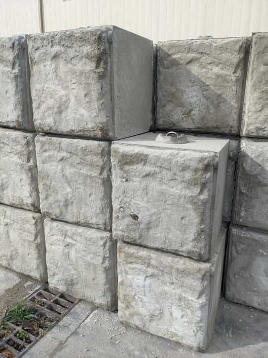 Stacked concrete blocks