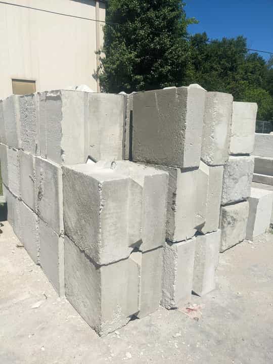 Concrete blocks available at Penny's Concrete