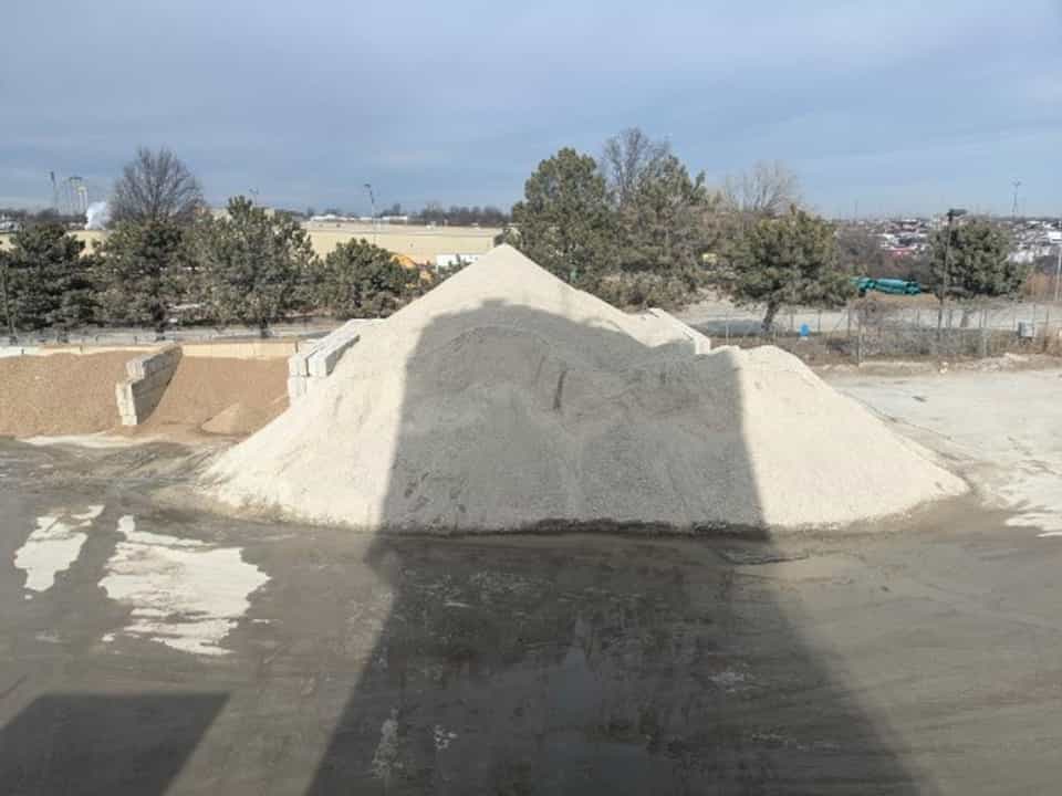 Recycled concrete aggregate storage